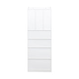 L-Shaped Corner Computer Desk  for Home Office or Study desk, Study Modern Style Table with Drawers, Bookshelf & Hutch, 2-in-1 L-Shaped Design, Large Working Space,white
