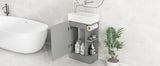 18.6" Bathroom Vanity with Sink, Bathroom Vanity Cabinet with Two-tier Shelf, Left or Right Orientation, Grey  (Old Sku:WF308491AAE)