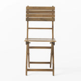 Outdoor Acacia Wood Folding Dining Chair (Set of 2),Natural
