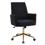 Mid-back liftable office chair, striped fabric, and ergonomically designed, is an excellent choice for working, studying or relaxing. The mid-back design provides a better sitting experience.Black