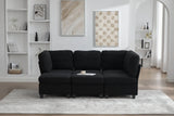 UNITED WE WIN Modular Sectional Sofa: Freely Combinable 6-Seat Convertible Sectionals with Chaise, U Shaped Oversized Sectional Couches with Storage Ottoman for Home Apartment Office