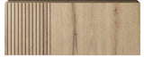 36" MURI White Oak Woodgrain Plywood Cabinet with Double Doors and One Drawer, NO Basin and Top, NO Faucet and Sink Cover