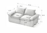 Modern corduroy cloud sofa, can be freely combined and has a comfortable sitting experience, suitable for modern living room furniture in homes, apartments, and offices