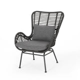 Tapscott Wicker Patio Chair with Cushions (Set of 2)