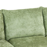 82.67"Convertible Sofa Bed Sectional Sofa Sleeper L-shaped Sofa with a Storage Ottoman,Two Pillows, Two Power Sockets and Two USB Ports for Living Room, Green