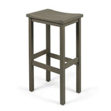 3-Piece Balcony Bar Set with Bottom Shelf Table and 2 Stools, Grey Finish