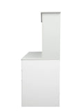 Home Office Computer Desk with Hutch, Antiqued White finish