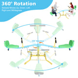 Children's seesaw double person 360° rotating seesaw with backrest indoor and outdoor playground double person rocking horse kindergarten toys