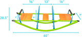 XSS008 high quality kids seesaw plastic seat playground equipment cute baby plastic rocker outdoor children blue and green  steel tube for kids age 3+