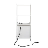 Nightstands Set of 2, with Charging Station, Smart Nightstand with Night Light, Modern Night Stand with Bookshelf, Bedside Tables with Storage Cabinet for Bedroom,White