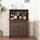 Desk Cabinet, with Storage Drawer & Shelves, Fold-up Desktop, Ideal for Home, Office, Kitchen storage organizer, Dormitory, Small Spaces W31.49"xD13.78"xH47.2"