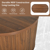 U-Can 47.2''Lift Top Coffee Table with Hidden Compartment, Partially Assembled Wooden Center Table, Modern Oval Lift Tabletop for Home Living Room(OLD SKU: N724P228921D)