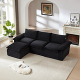 Modern corduroy cloud sofa, can be freely combined and has a comfortable sitting experience, suitable for modern living room furniture in homes, apartments, and offices