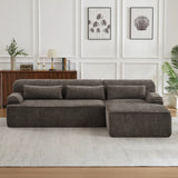 Chenille L-Shape Luxury Sectional Oversized Sofa,Mnimalist Design,Comfy Sleeper Couch for Living Room,Apartment&Reception Spaces,No Assembly Required