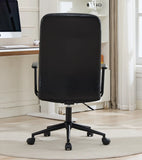 Antique black PU leather color office chair 2SETS, with armrest, high backrest,360 degree swivel , up and down adjustable gaslift,black powder coated frame,five star base, black wheels