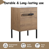 24 Inch Bathroom Vanity With Sink, Freestanding Bathroom Vanity or Floating is Optional Conversion24*18-00324IMO-1(KD-Packing)