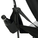 Hammock Camping Chair, Folding Portable Rocking Chair, Aluminum Alloy Adjustable Back Swinging Chair with Pillow Cup Holder, Recliner with Carry Bag for Outdoor Travel Lawn Backyard, Black