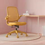 Ergonomic Color Office Chair 500lb (About 226.8kg), Home Office, Mesh Back, Integrated Molded Foam, Comfortable Sitting, Flipping Armrest, Fireproof, Rotating, Lifting Multifunctional Chair (Yellow)