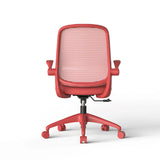 Ergonomic Color Office Chair 500lb (About 226.8kg), Home Office, Mesh Back, Integrated Molded Foam, Comfortable Sitting, Flipping Armrest, Fireproof, Rotating, Lifting Multifunctional Chair (Red)