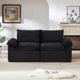 Modern corduroy cloud sofa, can be freely combined and has a comfortable sitting experience, suitable for modern living room furniture in homes, apartments, and offices