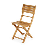 Outdoor Acacia Wood Folding Dining Chair (Set of 2),Natural