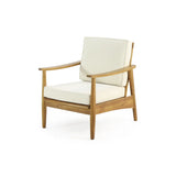 Club Chairs Laurent 500lbs Capacity Acacia Outdoor, Teak Finish Patio Furniture Sets with Thick Cushion, Appropriate for Garden Porch