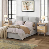 Set of 2 with 2 Drawers, 15.4" Modern Storage Bedside Table with  Handles, Wooden End Table for Bedroom,Natural Wood
