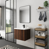 Bathroom Cabinet With Sink,Soft Close Doors,Float Mounting Design,24 Inch For Small Bathroom,24x18-00624CAW(KD-Packing)