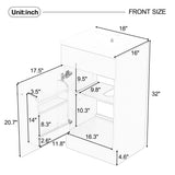 [Video] 18" Bathroom Vanity with Sink, Vanity Cabinet with Door Shelf and Adjustable Shelf, Grey
