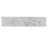 43"x22"Bathroom Vanity Top,sintered stone carra white   Barthroom Vanity Sink Tops with Rectangular Undermount Ceramic Sink with Vanity Backsplash, Three Faucet Hole Bathroom Vanity Countertop