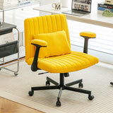 Modern Linen Blue Criss Cross Armrest Office Chair - Product Details