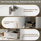 20.28'' White Modern Bathroom Vanity with Ceramic Sink, Solid Wood Frame, and Drawer – Ideal for Small Bathrooms.