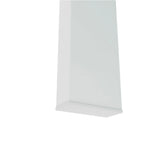 Rectangle Glass Coffee Table, Clear Coffee Table, Modern Side Center Tables for Living Room, Living Room Furniture,white