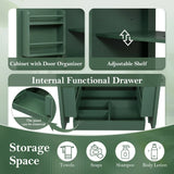 30" Bathroom Vanity with Sink, Two Doors with Shelf, Soft Close Door Hinges, Vintage Style, Green