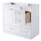 [Cabinet Only] 36" White Bathroom Vanity(Sink not included)