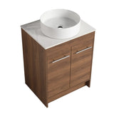 Ceramic Round Above Counter White Bathroom Sink Art Basin(BAB400MOWH)