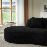 Contemporary Corduroy Compressed Upholstered Curved Sectional Sofa with Scatter Cushions-No assembly required,Upholstered Oversized Couches for Living Room,Apartment