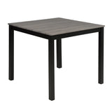 5-Piece Counter Height Table Set with 4 Chairs, Counter Height Table Set for 4 with Chairs, Wooden Counter Height  Table Set for Kitchen, Dining Room, Light Grey & Black Two Tone