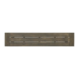 Outdoor Acacia Wood Patio Bench,Grey/Rustic Metal