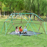 12ft Geometric Dome Climber Play Center, Kids Climbing Dome Tower, Rust & UV Resistant Steel Supporting 1000 LBS