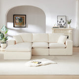 Modern Chenille cloud sofa, freely combinable, comfortable to sit on, suitable for modern living room furniture in homes, apartments, and offices