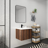 Bathroom Cabinet With Sink,Soft Close Doors,Float Mounting Design,24 Inch For Small Bathroom,24x18-00624CAW(KD-Packing)