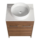 Ceramic Round Above Counter White Bathroom Sink Art Basin(BAB400MOWH)
