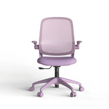 Ergonomic Color Office Chair 500lb (About 226.8kg), Home Office, Mesh Back, Integrated Molded Foam, Comfortable Sitting, Flipping Armrest, Fireproof, Rotating, Lifting Multifunctional Chair (Purple)