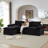 Modern corduroy cloud sofa, can be freely combined and has a comfortable sitting experience, suitable for modern living room furniture in homes, apartments, and offices