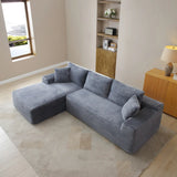 105'' Modular Sectional Sofa, Cloud Sectional Couch with Deep Seat, Modern Modular L-Shape Sofa Couch with Chaise,Upholstered Couches for Living Room Bedroom,No Assembly, (Grey)