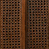 Mid Century Modern Rattan Sideboard Cabinet, Buffet Cabinet for Entryway Hallway Living Room Kitchen Dining Room, Adjustable Shelf & Solid Wood Feet & Rattan Cabinet Doors - Dark Wood