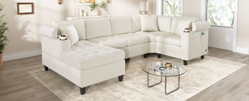 Modern U-shaped Sectional Sofa 115.7