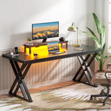 Thick desktop board computer desk -180 BLACK