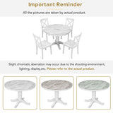 Orisfur. 5 Pieces Dining Table and Chairs Set for 4 Persons, Kitchen Room Solid Wood Table with 4 Chairs